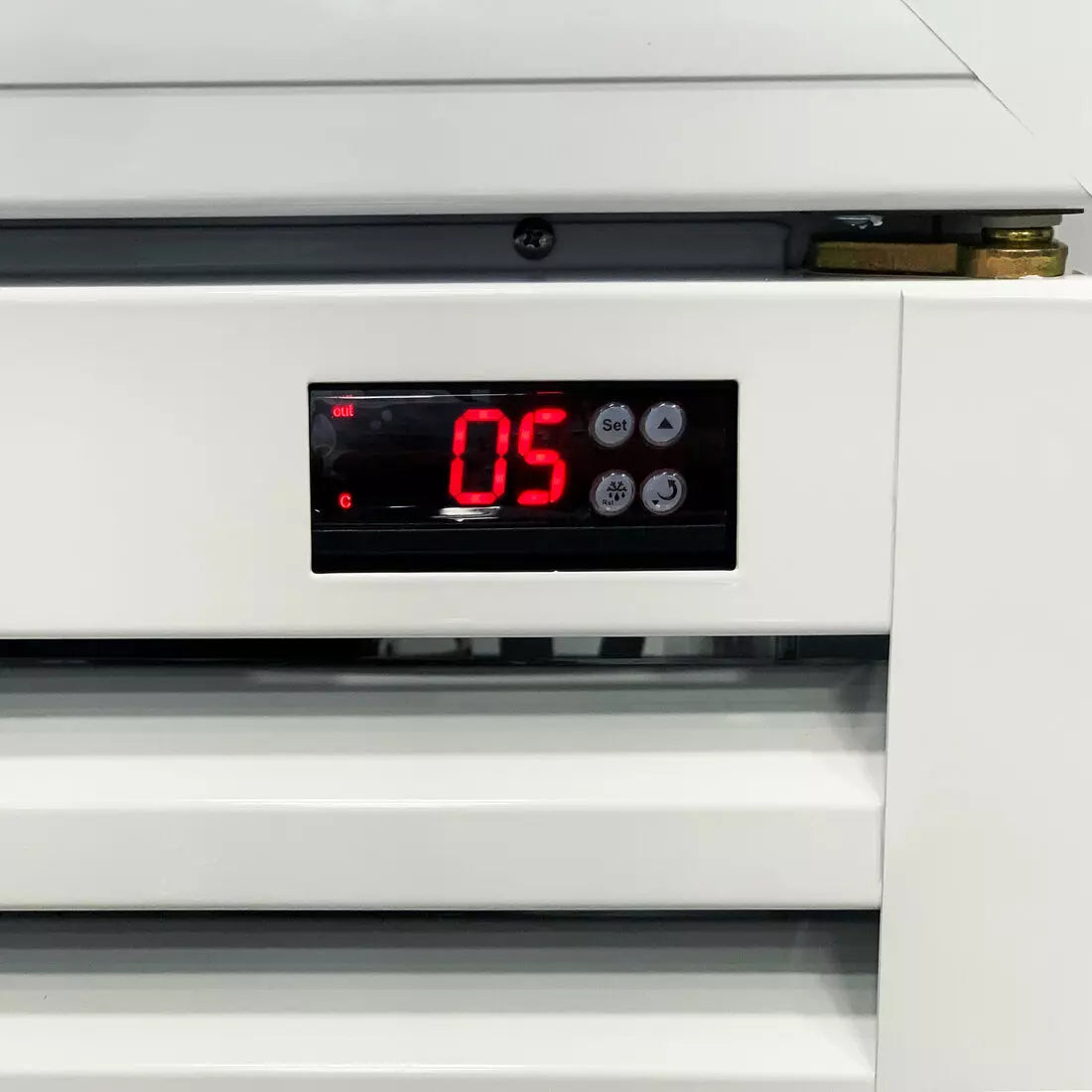 Thermaster Single Glass Door Colourbond Upright Drink Fridge LG-370P