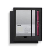 Lamy Notebook Fountain Pen Gift Set A6 Hard Cover Black/Purple - Cafe Supply