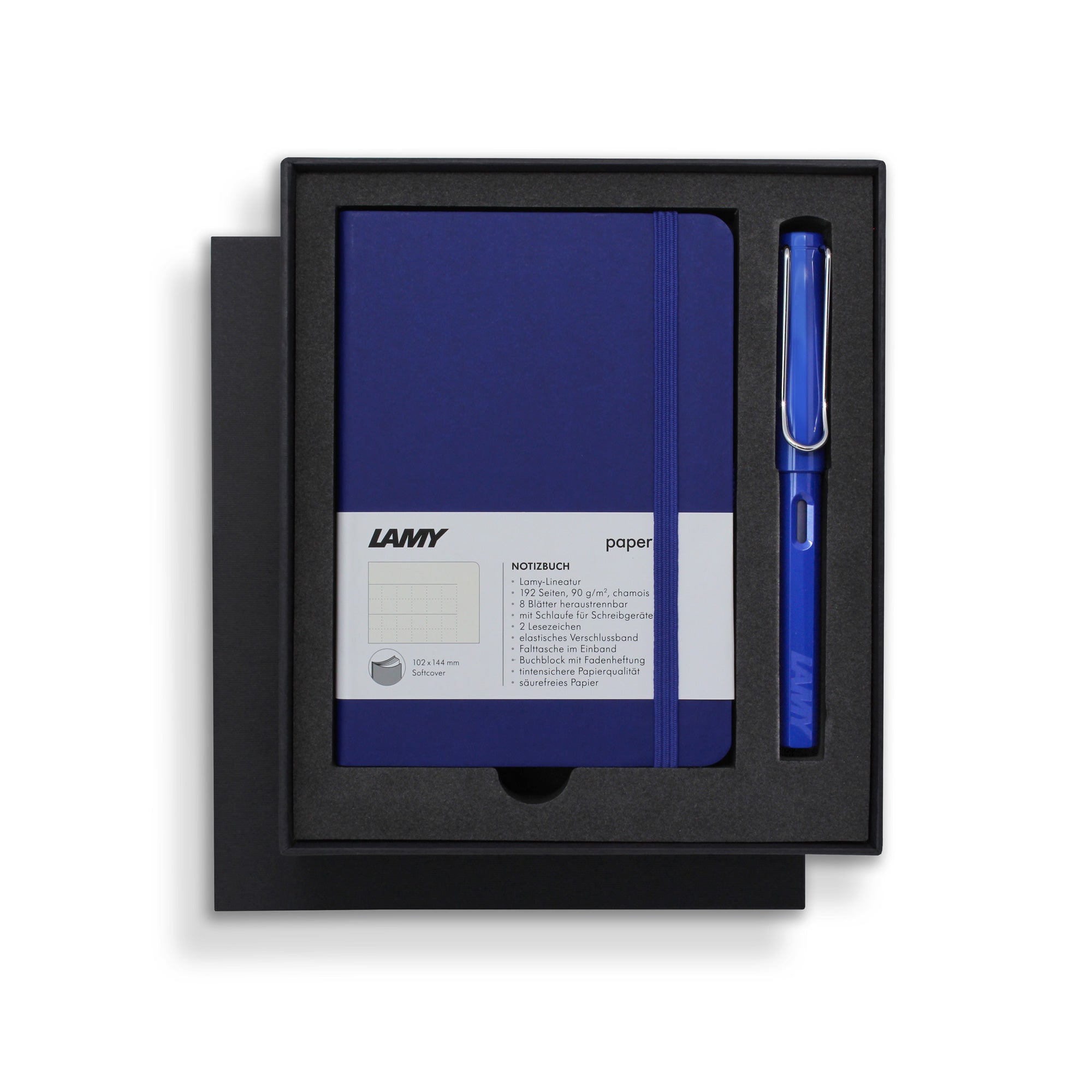 Lamy Notebook Fountain Pen Gift Set A6 Soft Cover Blue - Cafe Supply