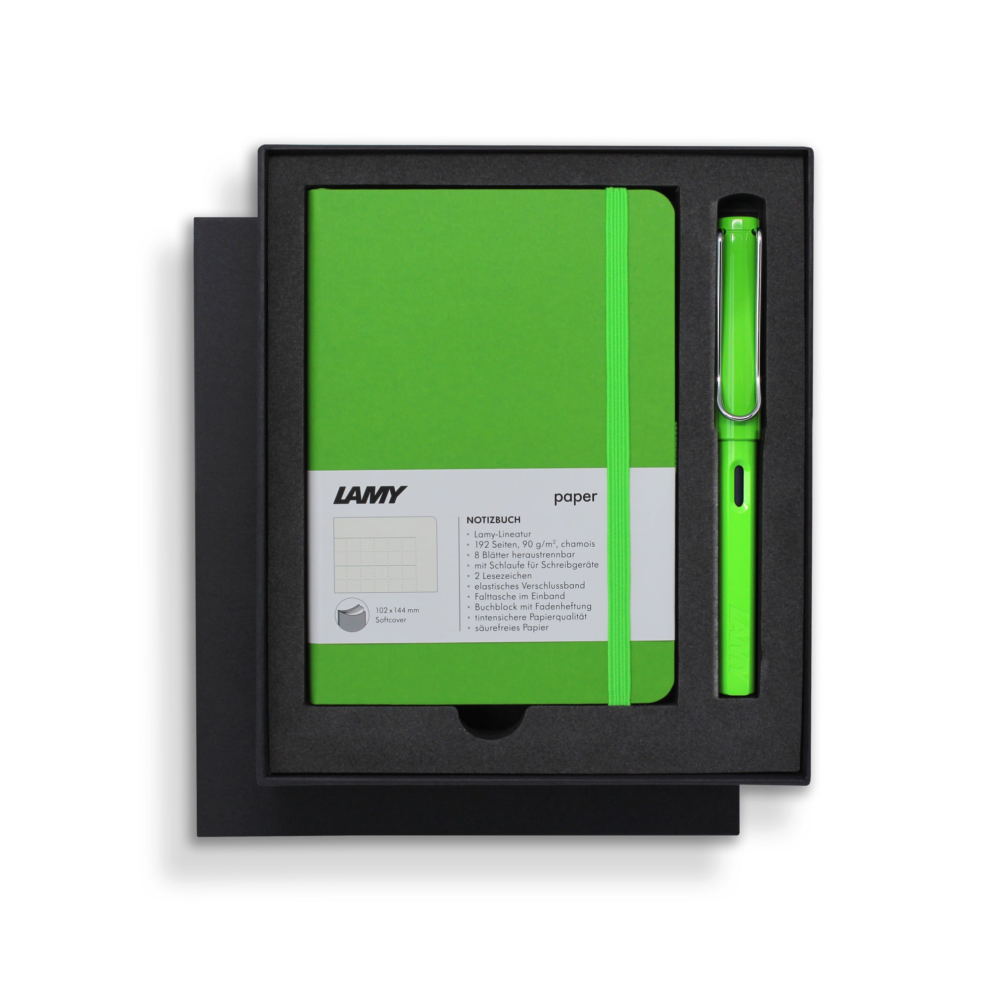 Lamy Notebook Fountain Pen Gift Set A6 Soft Cover Green - Cafe Supply