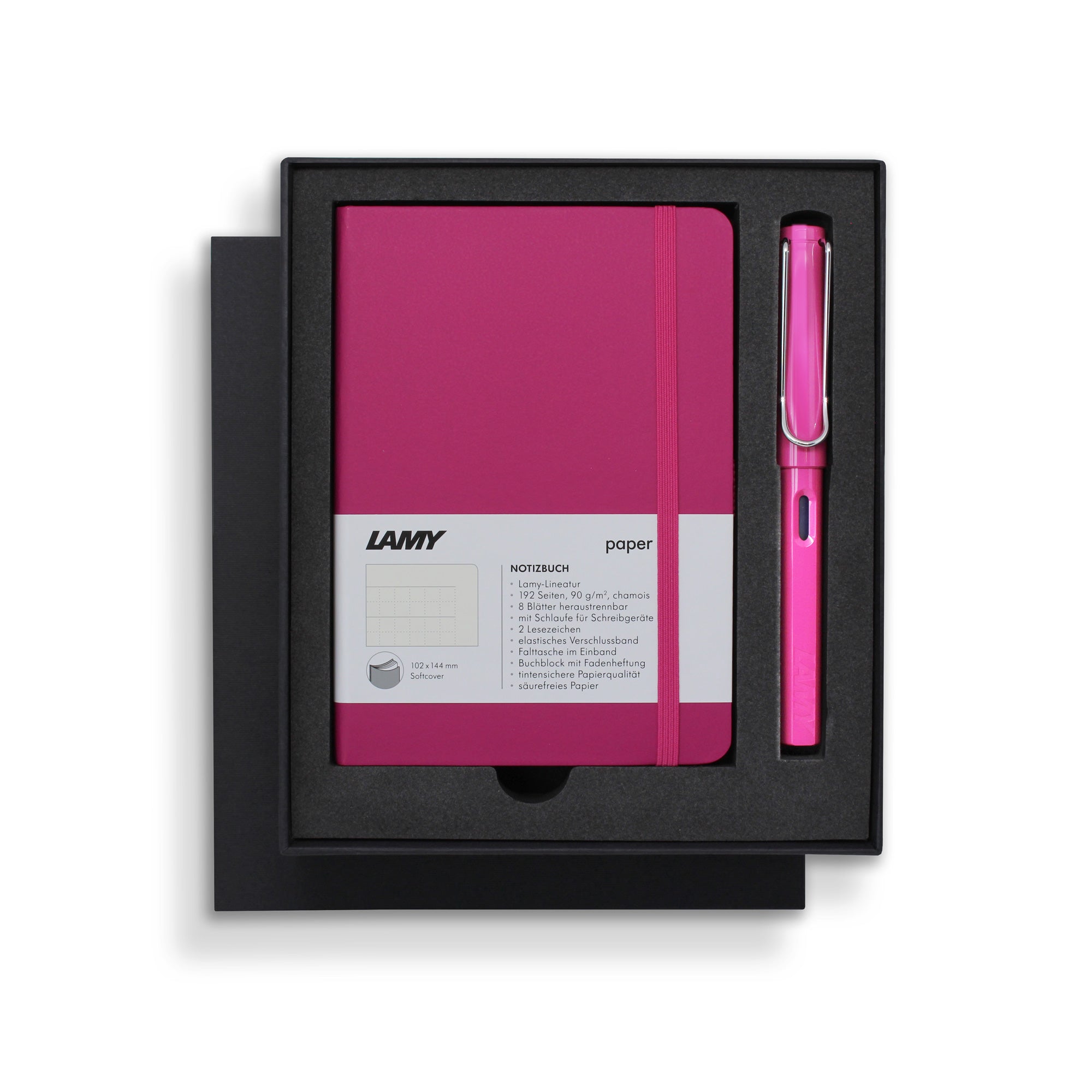 Lamy Notebook Fountain Pen Gift Set A6 Soft Cover Pink - Cafe Supply