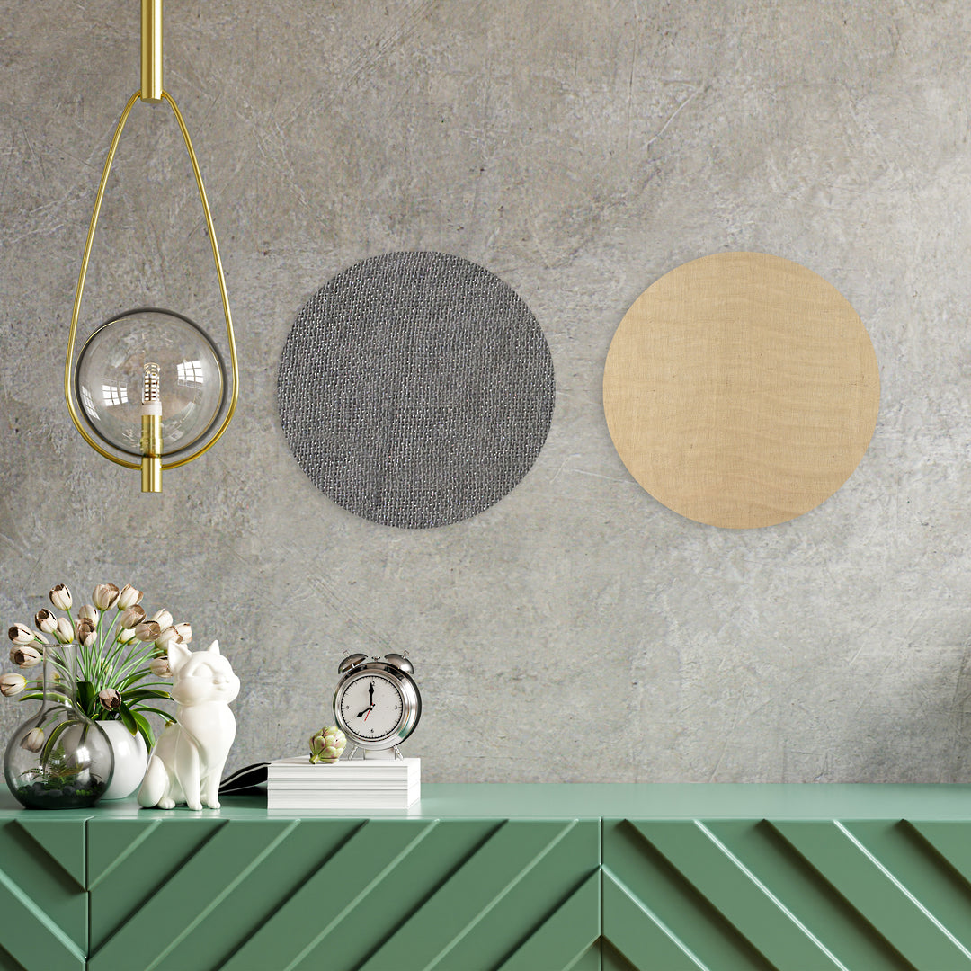 ROUND PINBOARD | Frameless | Hessian