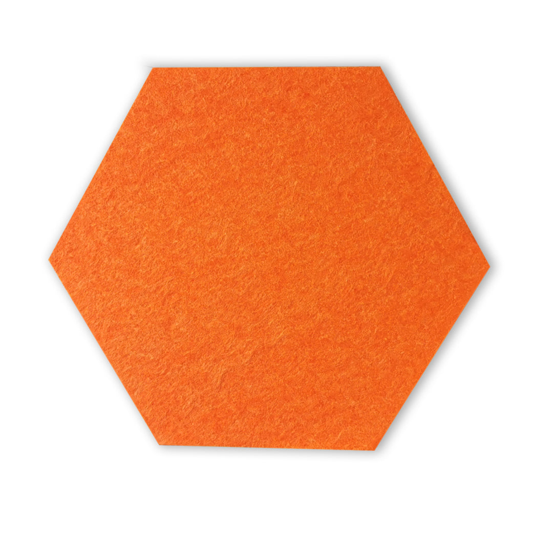 HEXAGON POLYESTER PINBOARD | 600x520mm | Orange | 1pc