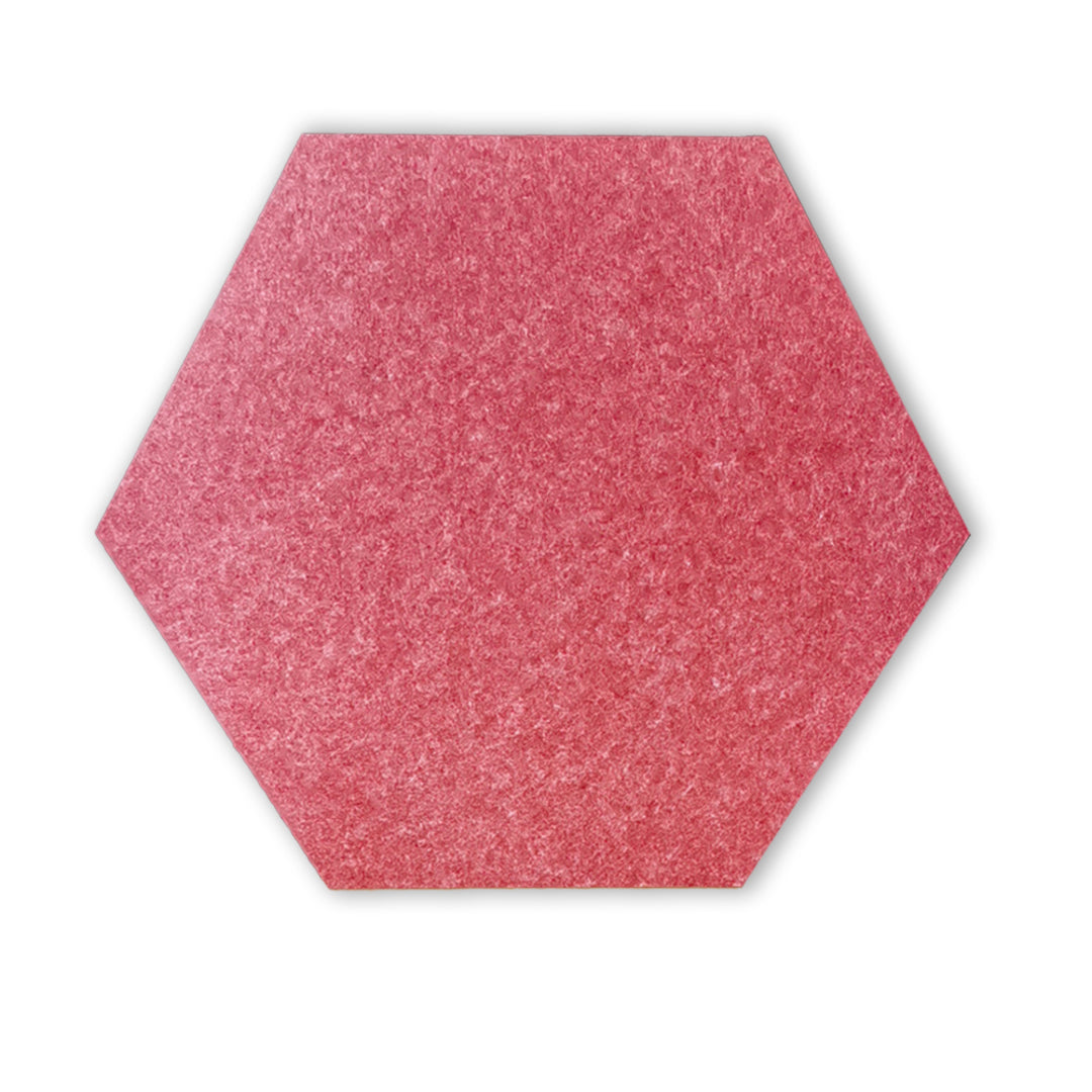 HEXAGON POLYESTER PINBOARD | 600x520mm | Ruby | 1pc