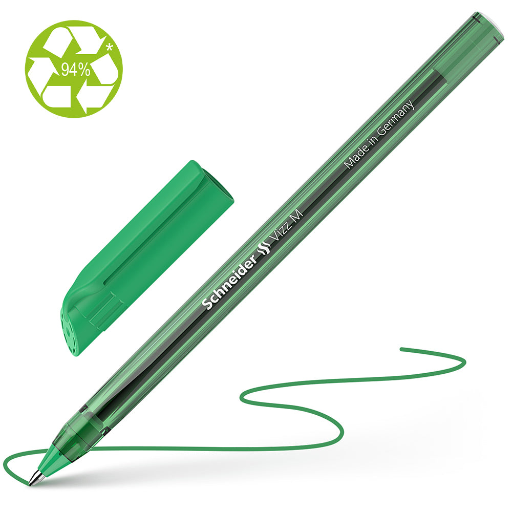 Schneider Ballpoint Pen Vizz Medium Green  - Cafe Supply