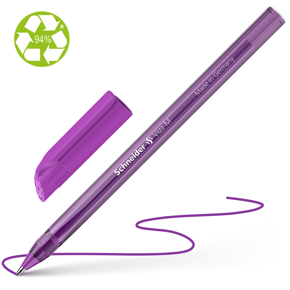 Schneider Ballpoint Pen Vizz Medium Violet  - Cafe Supply