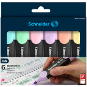Schneider Highlighter Job Pastel Assorted Wallet 6 pieces - Cafe Supply