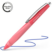 Schneider Ballpoint Pen Haptify Medium Blue Ink Coral/Light Coral Barrel - Cafe Supply