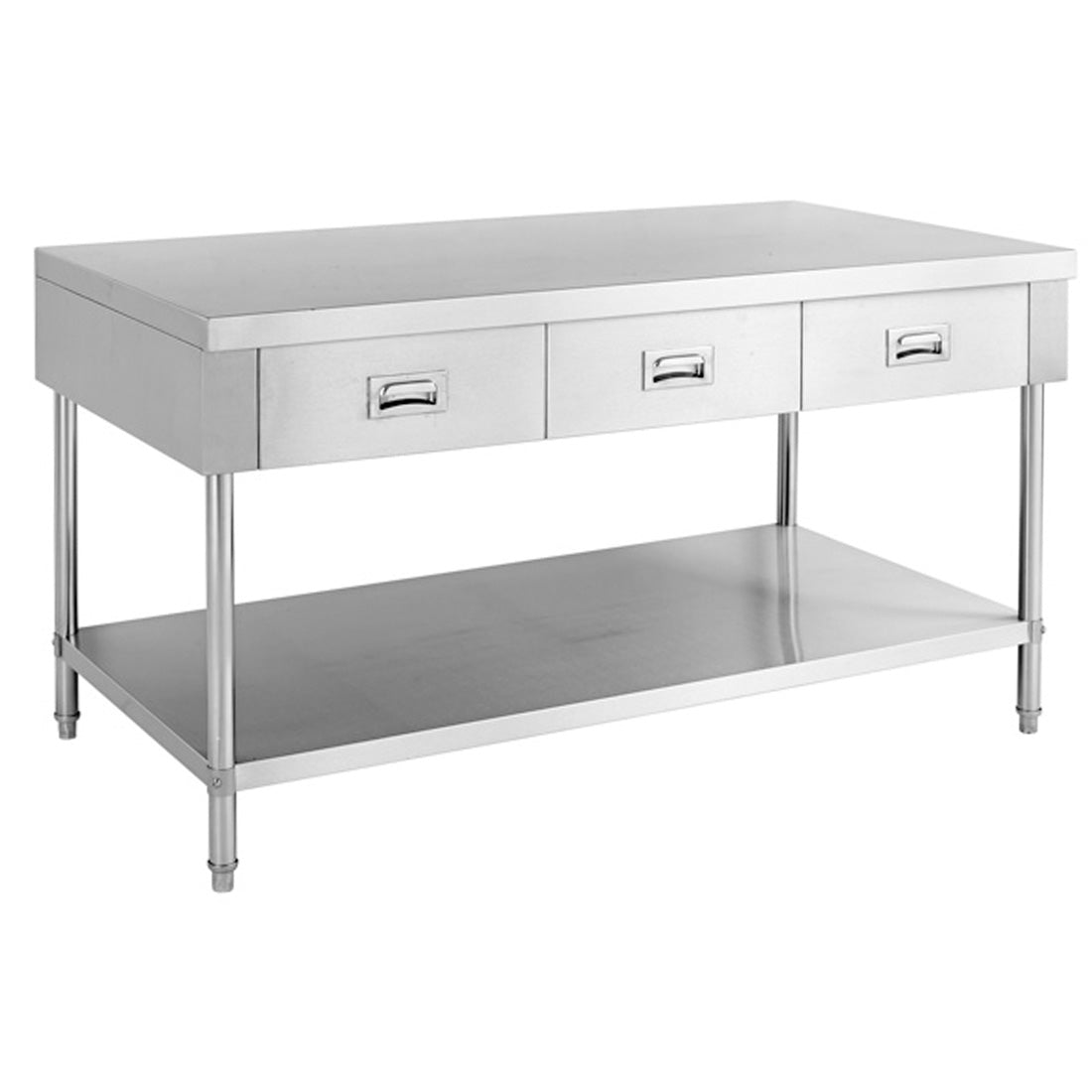 SWBD-7-1500 Work bench with 3 Drawers and Undershelf - Cafe Supply