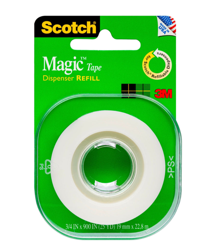 Scotch Magic Tape 205L Refill Roll 19mmx22.8m