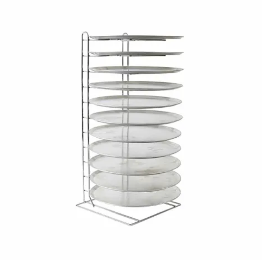 Pizza Pan Rack - Chrome-Plated Steel (11 or 15 Tiers)