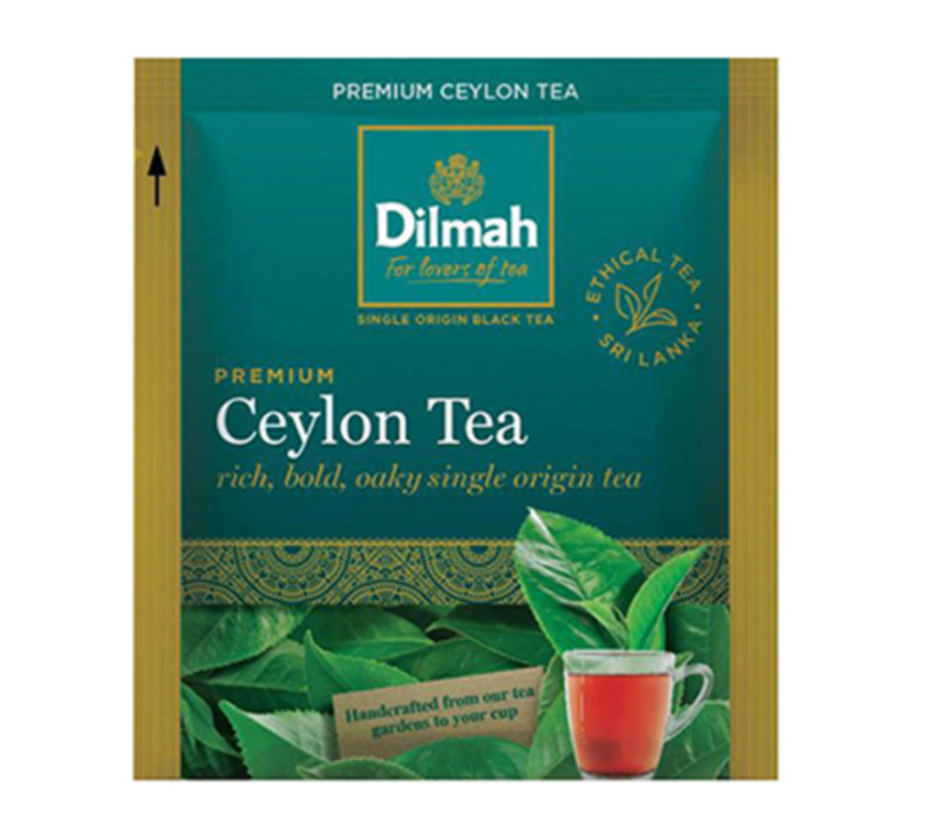 Dilmah Premium Ceylon Black Enveloped Tea Bags, 500/CTN