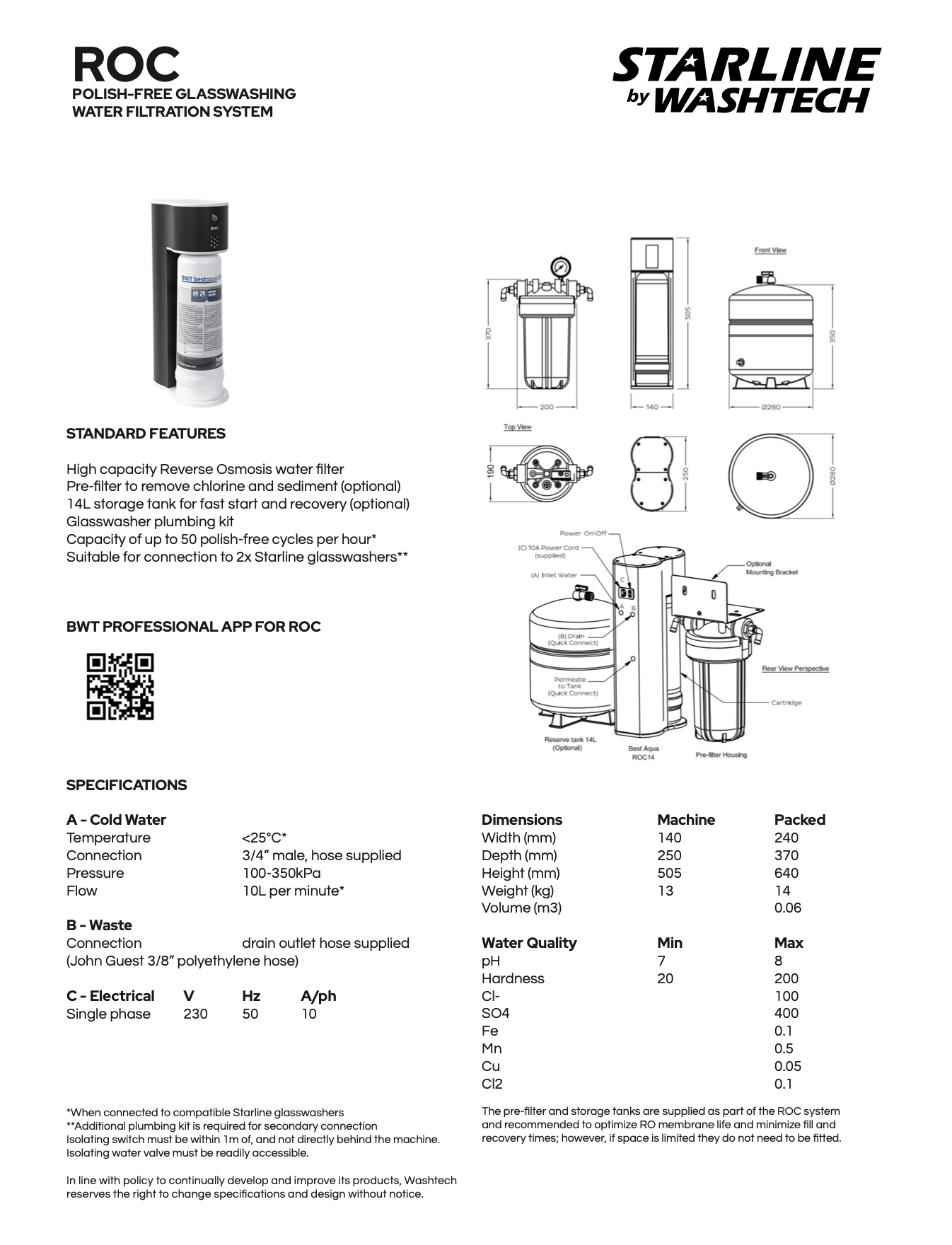 Starline ROC COMPACT REVERSE OSMOSIS SYSTEM