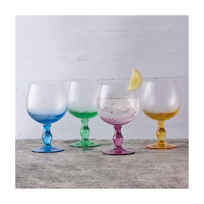 ASD SWIRL GIN GLASSES MIXED SET OF 4 - Cafe Supply