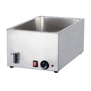 BAIN MARIE WITH MECHANICAL CONTROLLER AND DRAIN 580X340X245 | COOKRITE 8710 - Cafe Supply