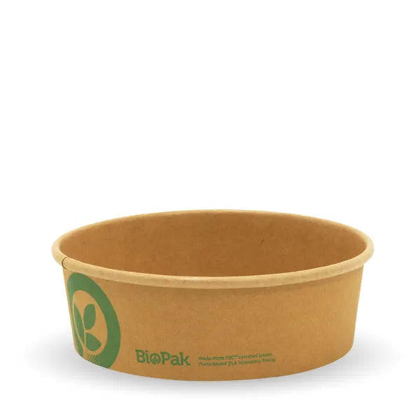 500ml Small Kraft BioBowl - Cafe Supply