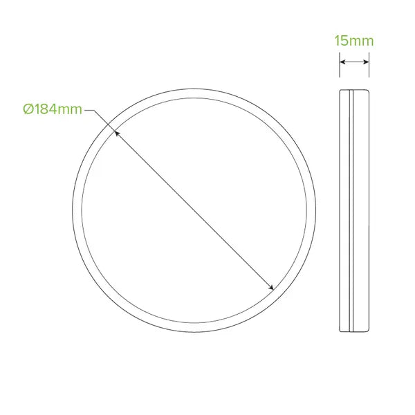1,300ml Paper White BioBowl Lid