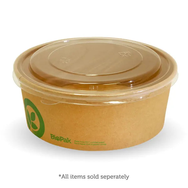 1,300ml RPET Kraft BioBowl Lid