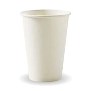 320ml / 10oz (80mm) White Single Wall BioCup - Cafe Supply
