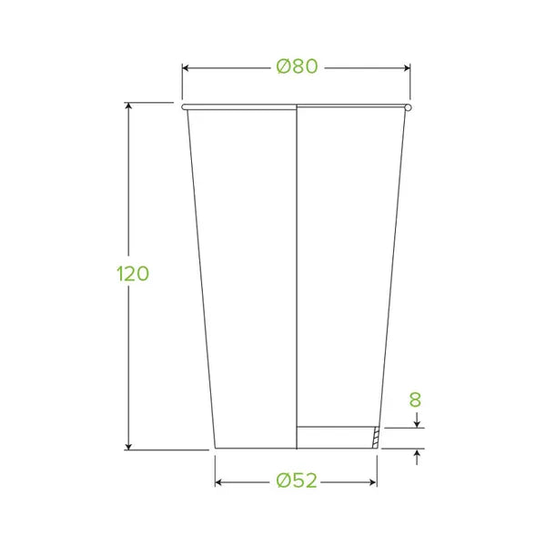 350ml / 12oz (80mm) Art Series Single Wall BioCup - Cafe Supply