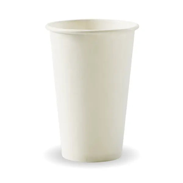 350ml / 12oz (80mm) White Single Wall BioCup - Cafe Supply
