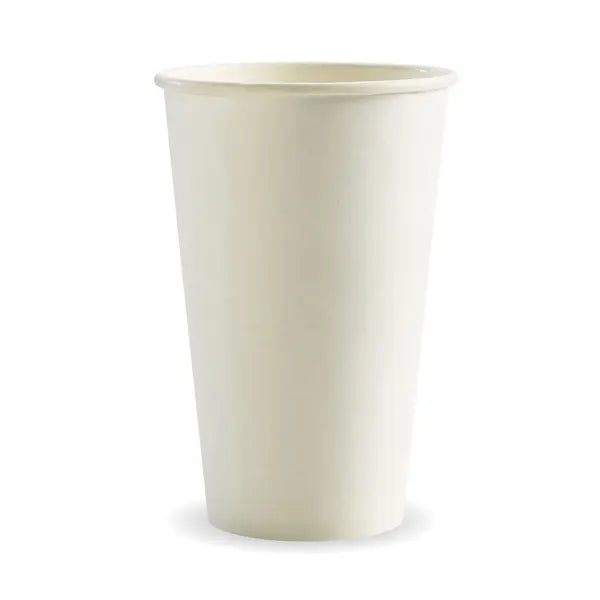 510ml / 16oz (90mm) White Single Wall BioCup - Cafe Supply