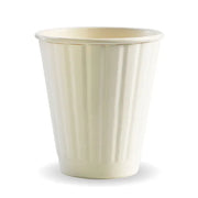 295ml / 8oz (90mm) White Double Wall BioCup - Cafe Supply