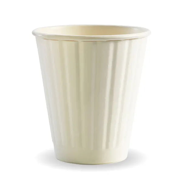 295ml / 8oz (90mm) White Double Wall BioCup - Cafe Supply