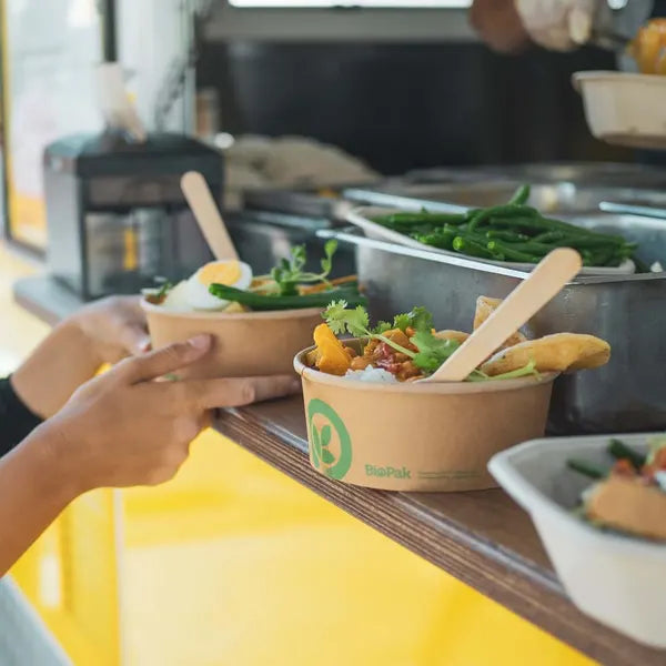 500ml Small Kraft BioBowl - Cafe Supply