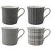 Bone China Mug Set 4 Grey - Cafe Supply