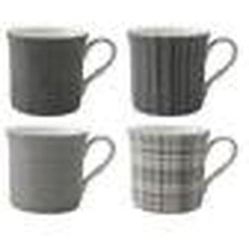 Bone China Mug Set 4 Grey - Cafe Supply