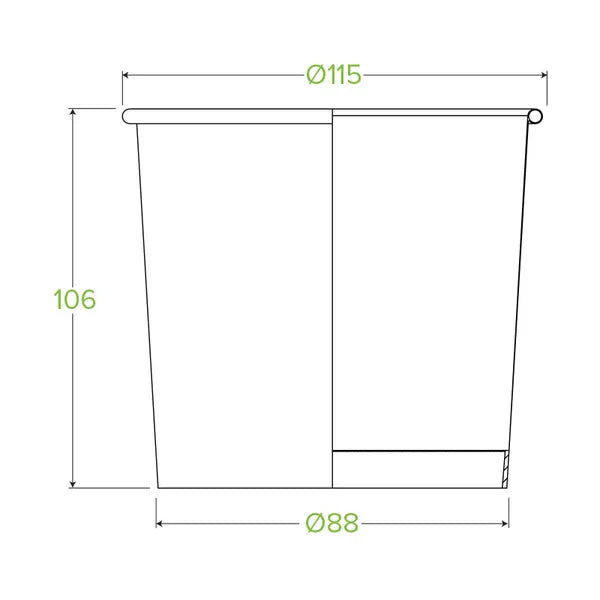 740ml / 24oz White BioBowl - Cafe Supply