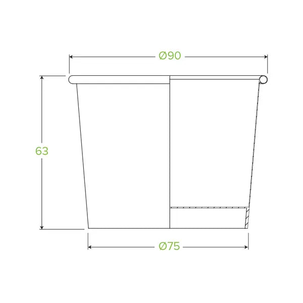 250ml / 8oz White BioBowl - Cafe Supply