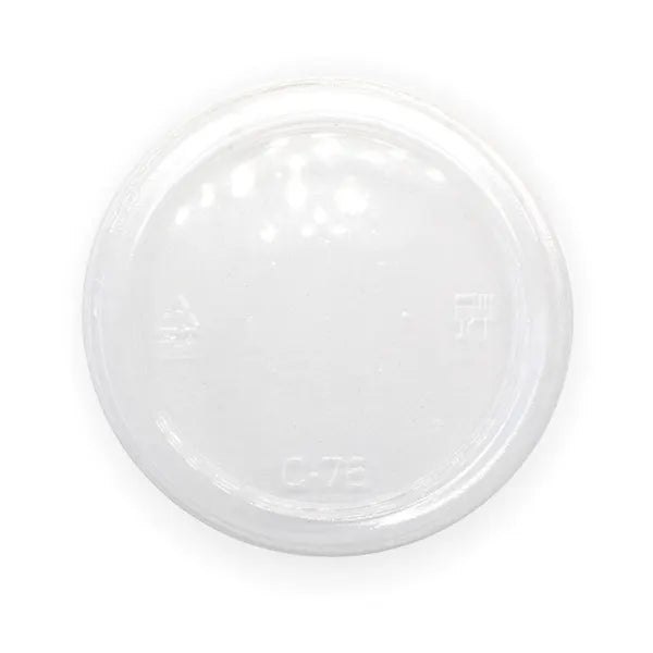 60-280ml Flat Clear BioCup Lid - Cafe Supply