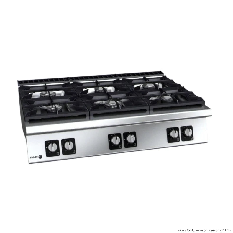 Fagor 900 Series Gas 6 Burner – C-G960H - Cafe Supply