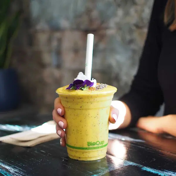 10mm Jumbo White BioStraw - Cafe Supply