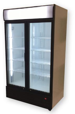 Vertical Display Chillers 2 Glass hinged or sliding - Cafe Supply