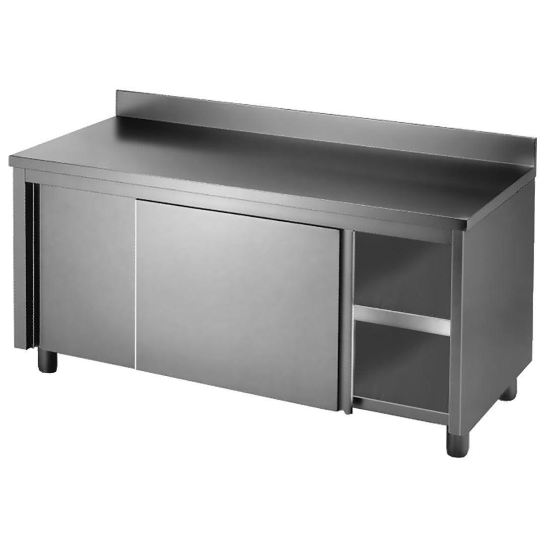 DTHT-1500B-H Kitchen Tidy Workbench Cabinet with Splashback - Cafe Supply