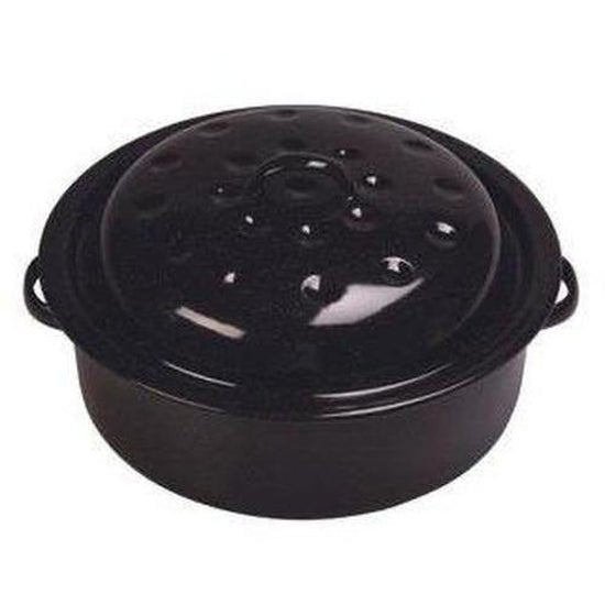 Falcon Roaster Round Enamelware Black Speckle - Cafe Supply