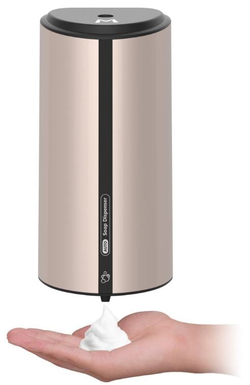 Foaming Automatic Wall Dispenser - Gold, 850ml Capacity (1) Per Each - Cafe Supply