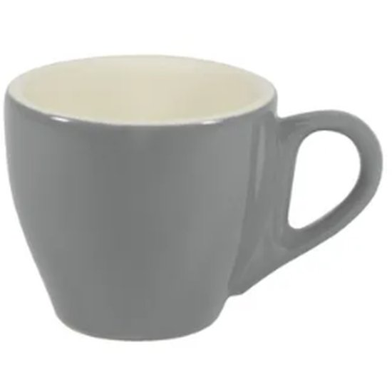 French Grey/White Espresso Cup 90Ml - Cafe Supply