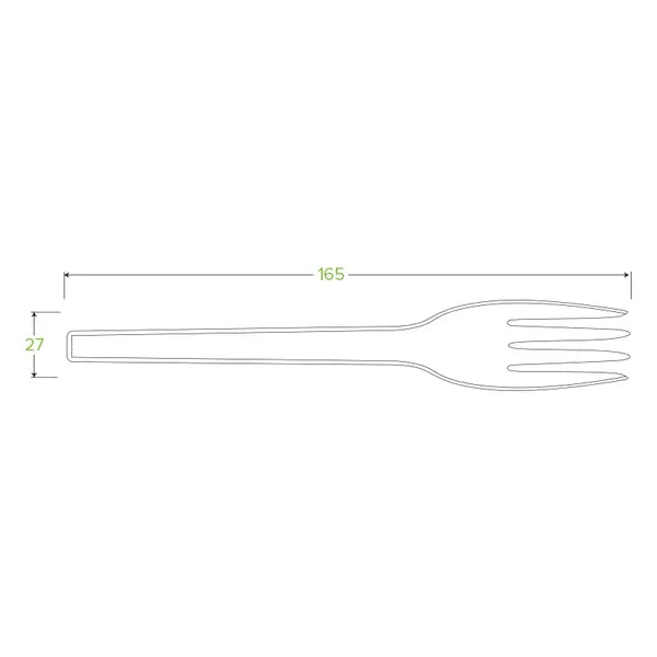 16.5cm / 6.5" PLA Fork - Cafe Supply