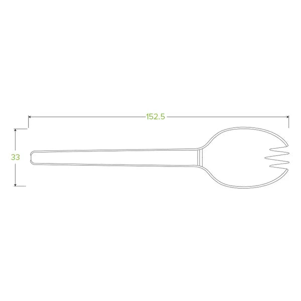15cm / 6" PLA Spork - Cafe Supply
