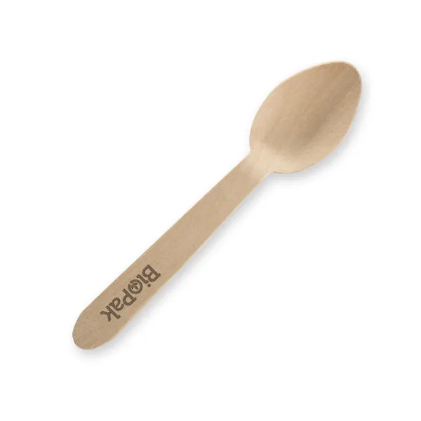 10cm Wood Teaspoon - Cafe Supply