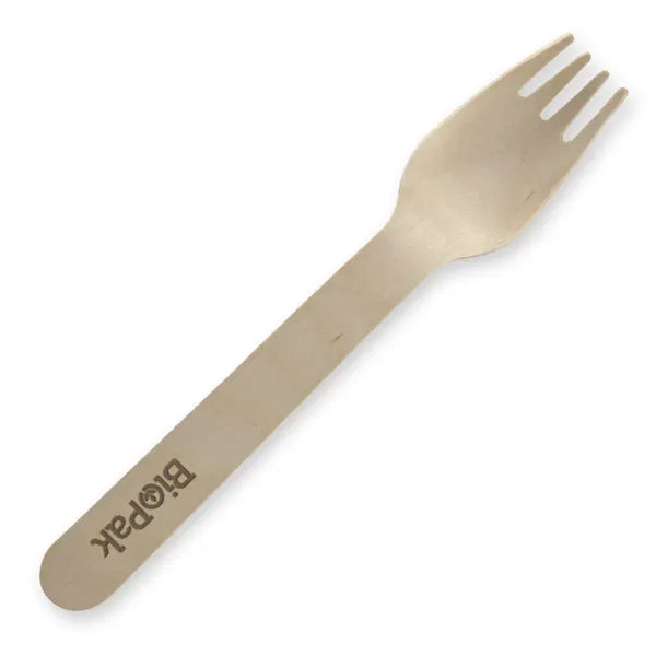 16cm Wood Fork - Cafe Supply