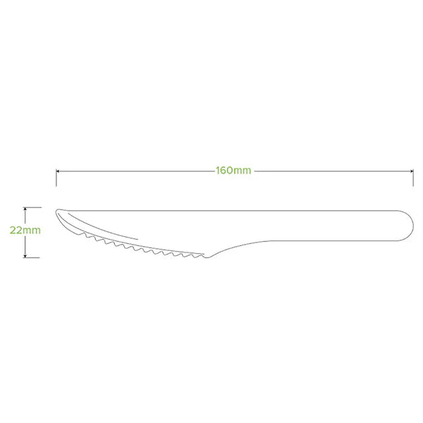 16cm Unbranded Wood Knife - Bulk Pack