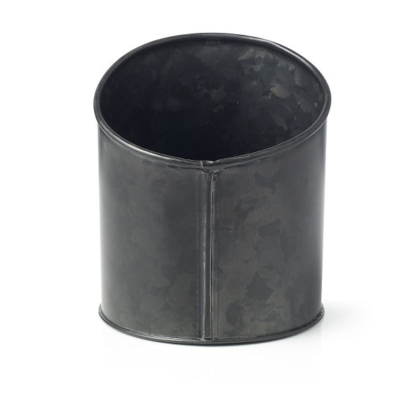 Chef Inox Coney Island Slant Black Galvanised Pot 120x140mm