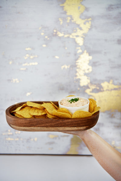 Chef Inox Chef Inox Serve Oval Bowl Acacia 305x160x50mm