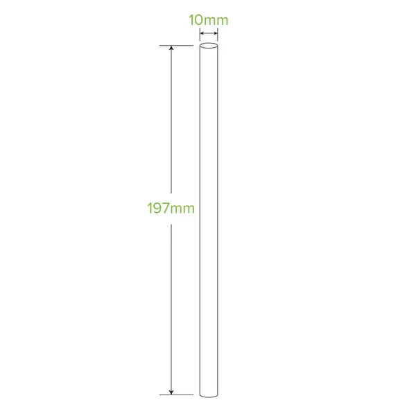 10mm Jumbo Black Stripe BioStraw