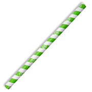 10mm Jumbo Green Stripe BioStraw - Cafe Supply